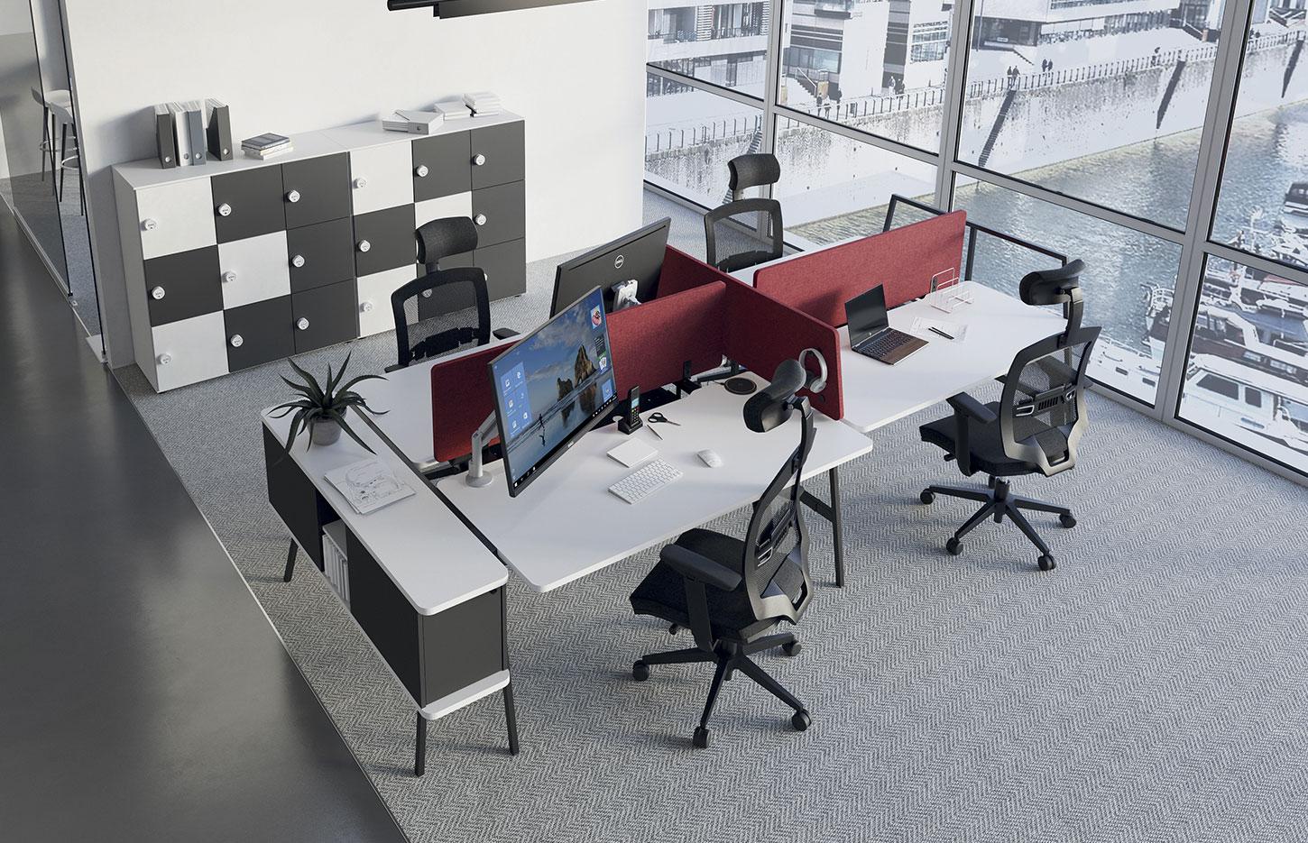 Bureau open space flex-office coworking bureau tables hautes, gamme Fundy - France Bureau
